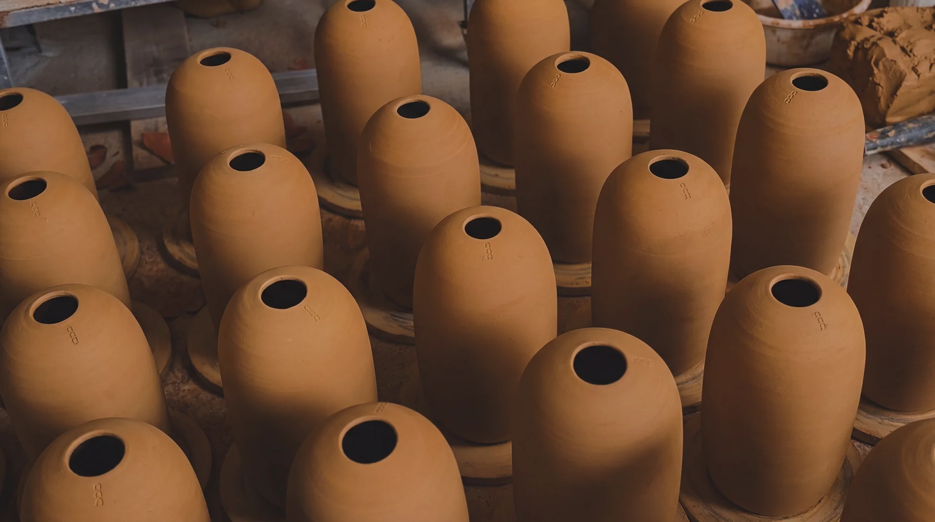 Detail of hand-crafted ceramic textures refined by Dominican artisans